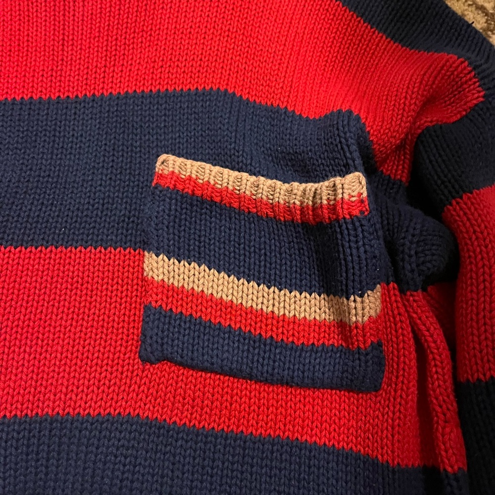 Laura Scott vintage striped rugby style knit sweater made in the USA - Picture 2 of 5